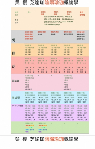 陰陽瑜珈/調整體質/台中瑜珈新式教學04-22422662